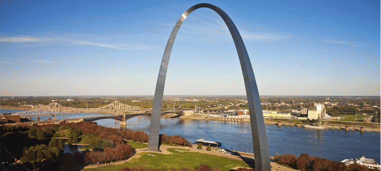 Famous steel buildings in the world: the Gateway Arch