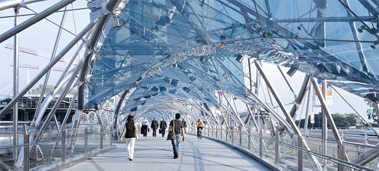 Steel in architecture: the Helix Pedestrian Bridge