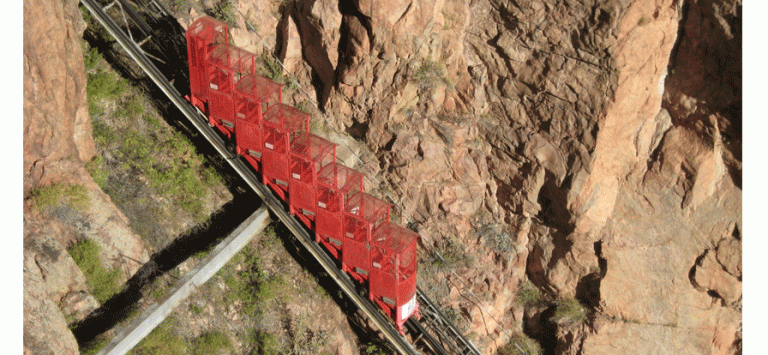 The steepest cable railway in North America